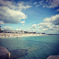 View of sea against cloudy sky