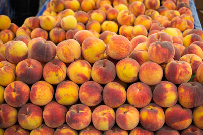 Full frame shot of apples for sale at market stall