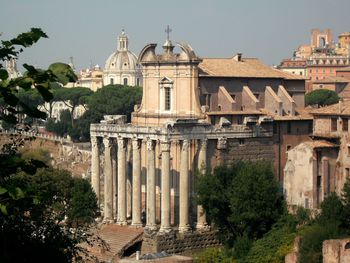 Exterior of historic building against sky