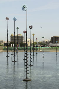 Reflection of buildings in water