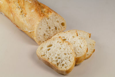 High angle view of bread in plate