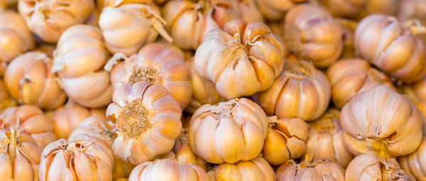 Full frame shot of onions for sale