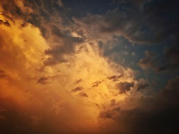 Low angle view of storm clouds in sky