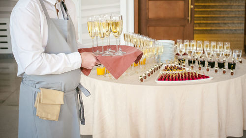 Man working in tray