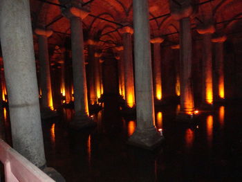 View of illuminated ceiling