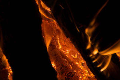 Close-up of bonfire