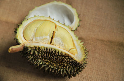 High angle view of fruit on table