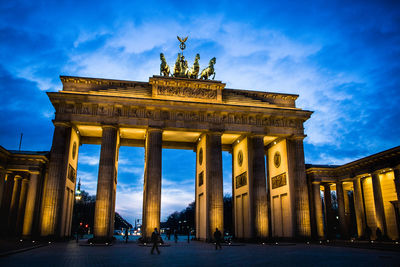 Brandenburg gate at sunset