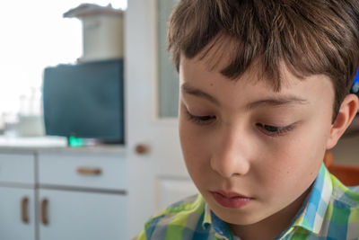 Close-up portrait of boy