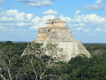 Old ruins against cloudy sky