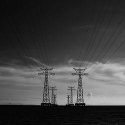 Electricity pylon against sky