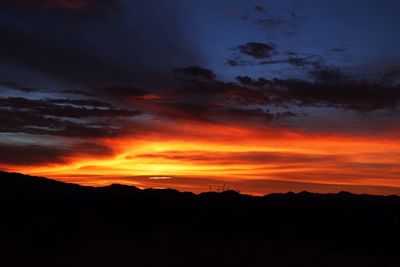 Scenic view of dramatic sky during sunset