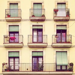 Low angle view of apartment building