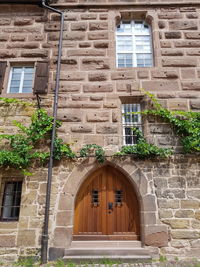 Entrance of historic building