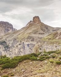 Scenic view of rocky mountains against sky