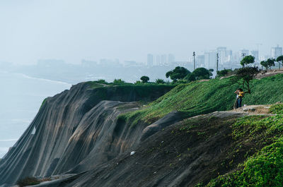 View of man standing on land