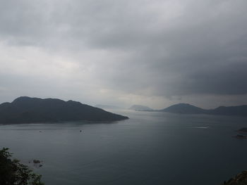 View of sea against cloudy sky