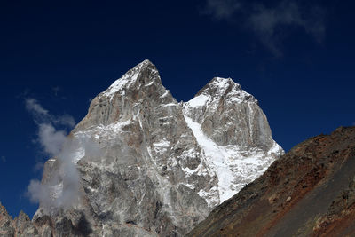 Scenic view of snowcapped mountain against sky