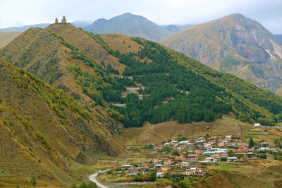 Scenic view of mountains against clear sky