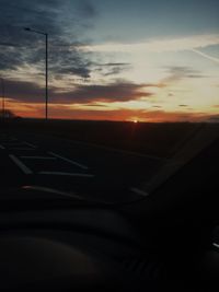 Road at sunset