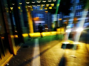 Illuminated city at night