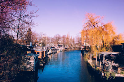 Scenic view of river against clear sky