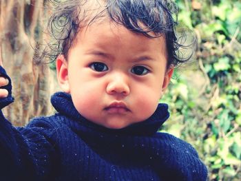 Close-up portrait of boy