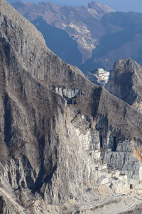 High angle view of mountain range