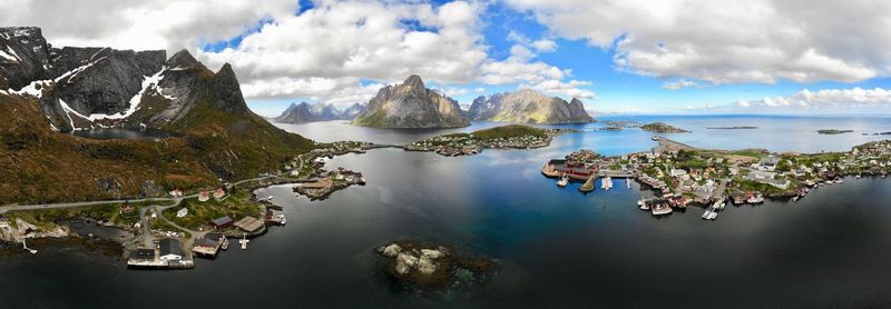 Panoramic view of sea against sky