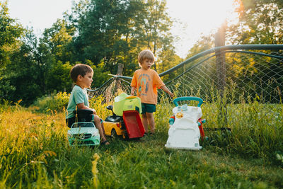 Kids playing at park