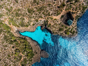 High angle view of water