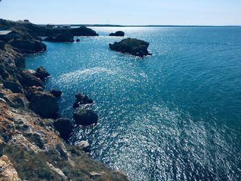 Scenic view of sea against sky