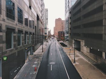 City street against sky