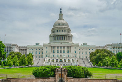 View of historic building against cloudy sky