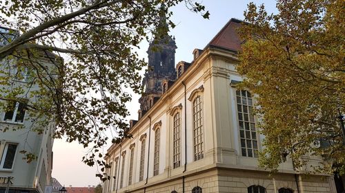Low angle view of historic building against sky