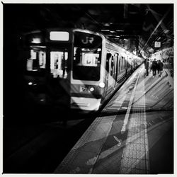 Train at railroad station