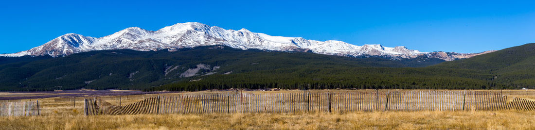 Scenic view of landscape against clear sky