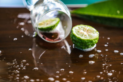 Close-up of drink on table