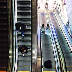 View of escalator