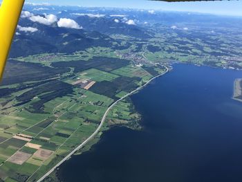 Aerial view of agricultural landscape