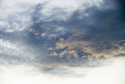 Low angle view of clouds in sky