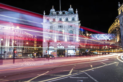 Light trails at night