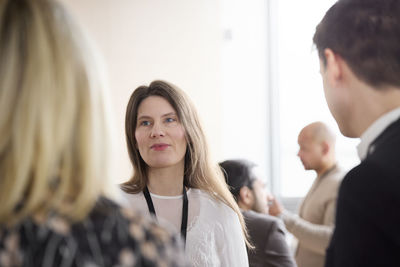 Businesswoman during coffee break