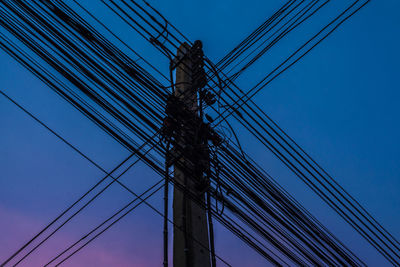 Sky tree power line silhouette