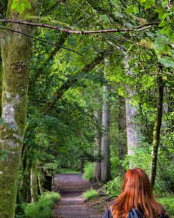 Woman in forest