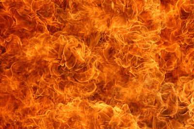 Abstract image of fire against black background