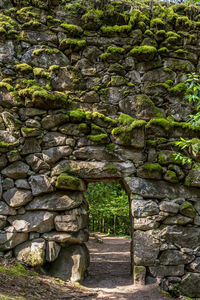 Close-up of stone wall
