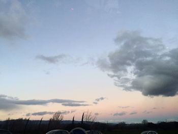 View of cloudy sky at sunset