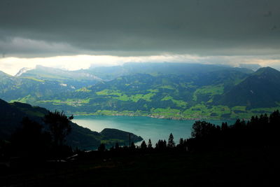 Scenic landscape in switzerland