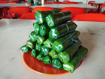 Close-up of multi colored vegetables on table